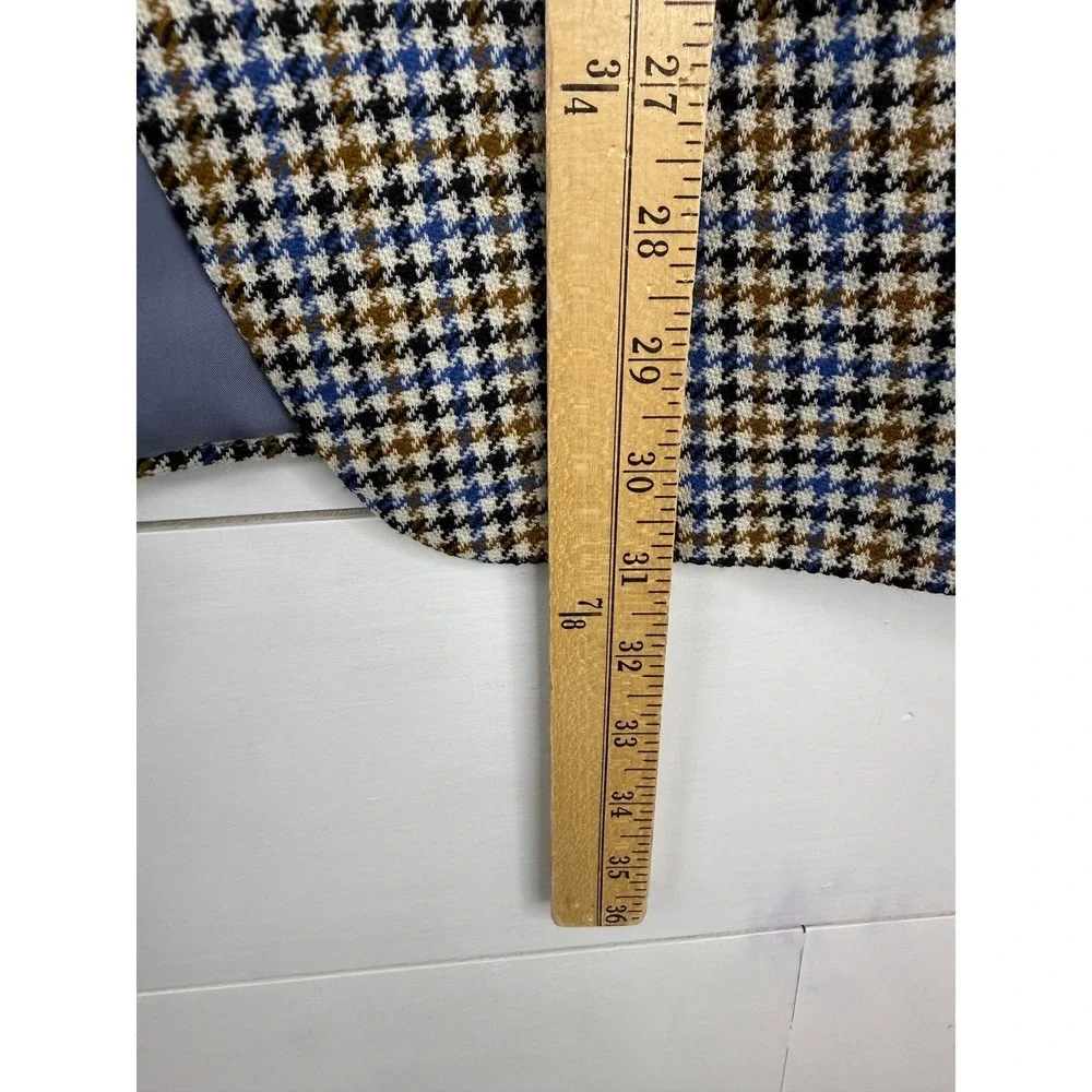 Vintage‎ Chester Barrie England Wool Houndstooth Sport Coat Blazer 44S George